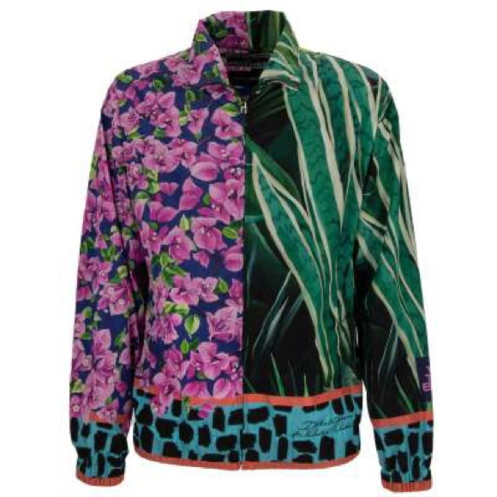 DOLCE & GABBANA x DJ KHALED Tropical Flower Nylon Bomber Jacket Green Pi…